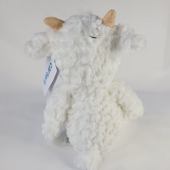 2020 Carters White Billy Goat Plush Baby Toy Stuffed Farm Animal Lovey 67996 NWT - Picture 2 of 13